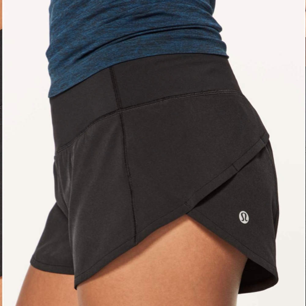 Lululemon speed up shorts black 2.5” inseam size 4